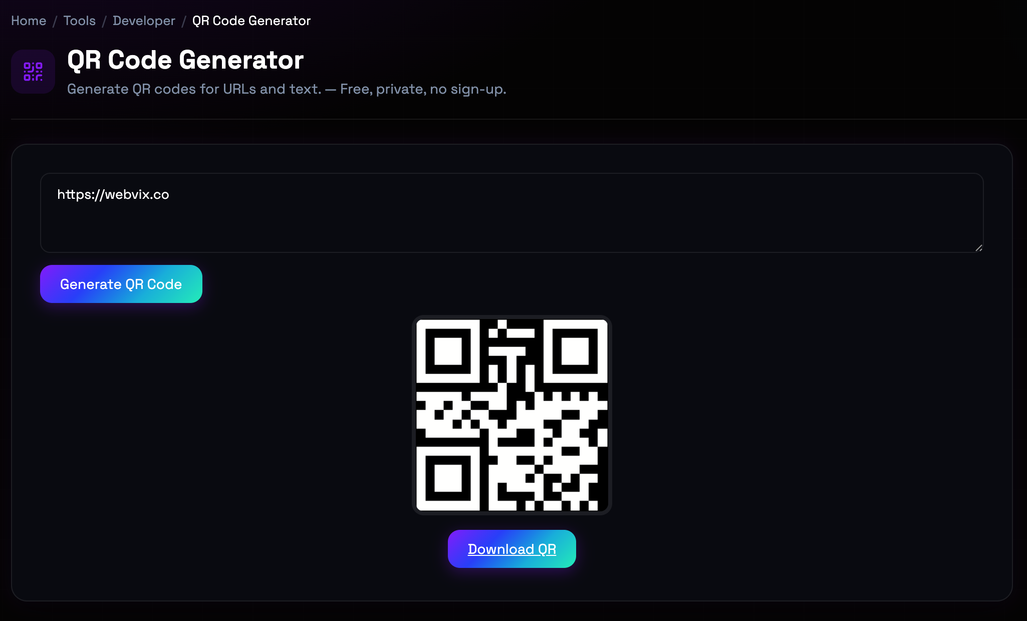 How to use QR Code Generator online — free, fast, and private